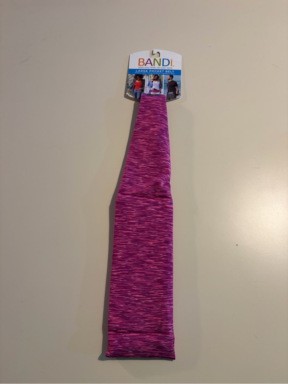 BANDI Pink Purple Large Pocket Belt - Activewear Accessory